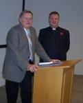 Prof Gerald Bray with the Rev Trevor Johnston, Chaplain, University of Ulster.
